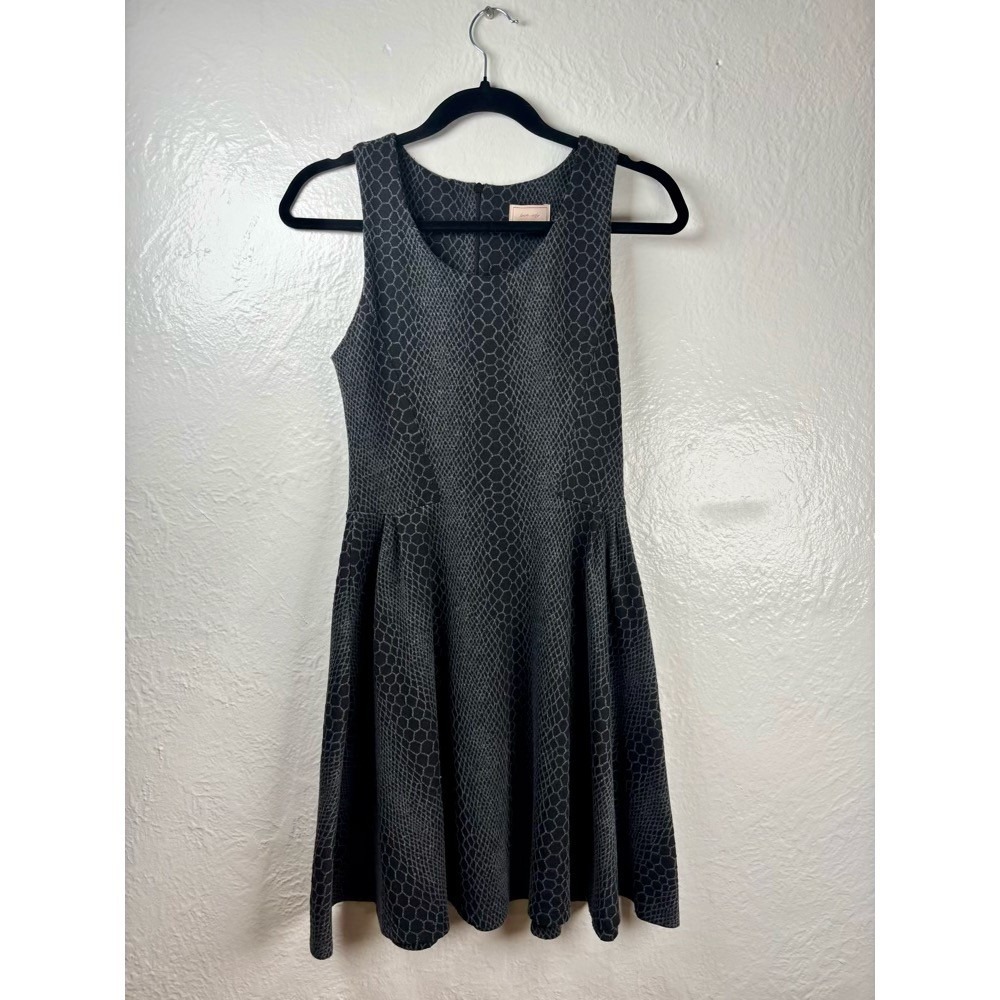 Love Ady Skater Dress Womens Small Gray Snake Skin Animal Print Mob Wife Y2K